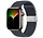 Strap-it Apple Watch geflochtenes Armband (Grau-Blau mischen)