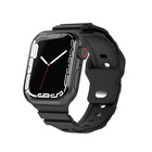 Strap-it® Strap-it Apple Watch Silikon Armor Armband (Schwarz)