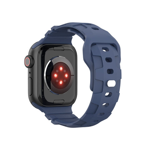 Strap-it® Strap-it Apple Watch Silikon Armor Armband (Dunkelblau)