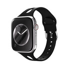 Strap-it® Strap-it Apple Watch schlankes Silikonband (Schwarz)