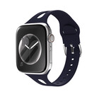 Strap-it® Strap-it Apple Watch schlankes Silikonband (Dunkelblau)