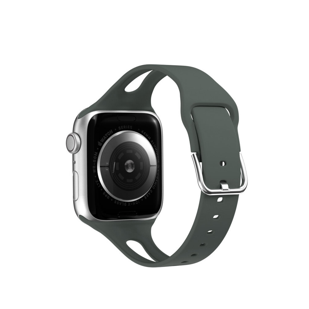 Strap-it® Strap-it Apple Watch schlankes Silikonband (Grün)