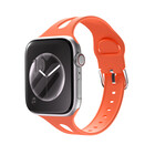Strap-it® Strap-it Apple Watch schlankes Silikonband (Koralle)