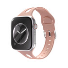 Strap-it® Strap-it Apple Watch schlankes Silikonband (Rosa sand)
