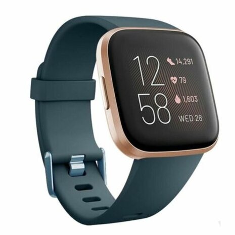 Strap-it® Strap-it Fitbit Versa / Versa 2 Armband Silikon (Graublau)