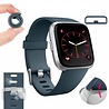 Strap-it® Strap-it Fitbit Versa / Versa 2 Armband Silikon (Graublau) Strap-it® Strap-it Fitbit Versa / Versa 2 Armband Silikon (Graublau)