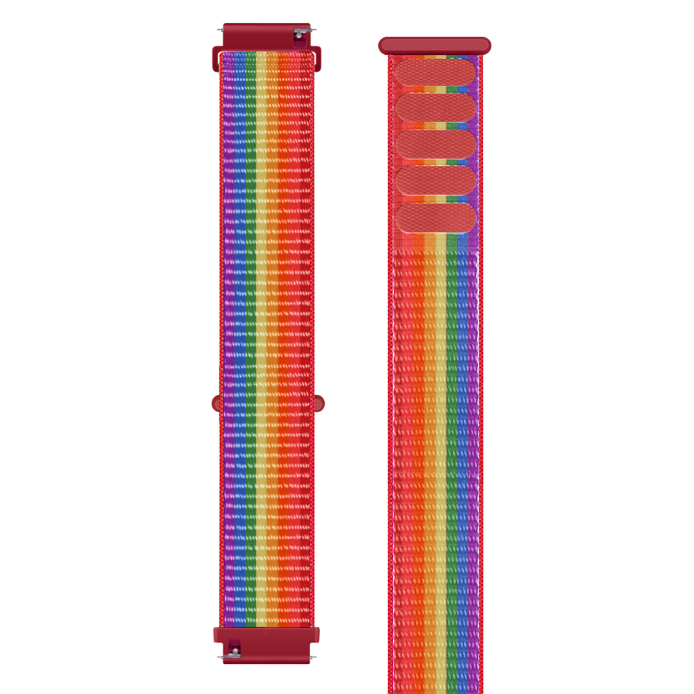 Strap-it® Strap-it Fitbit Versa / Versa 2 Armband Nylon (Regenbogen) Strap-it® Strap-it Fitbit Versa / Versa 2 Armband Nylon (Regenbogen)