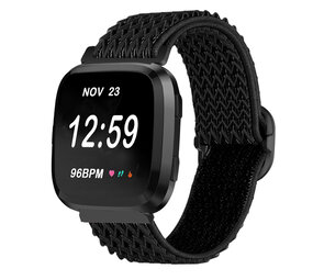 Strap-it® Fitbit Versa / Versa 2 Elastisches Armband (Schwarz) Strap-it® Fitbit Versa / Versa 2 Elastisches Armband (Schwarz)