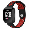 Strap-it® Strap-it Fitbit Versa / Versa 2 Sportarmband (Schwarz/Rot) Strap-it® Strap-it Fitbit Versa / Versa 2 Sportarmband (Schwarz/Rot)