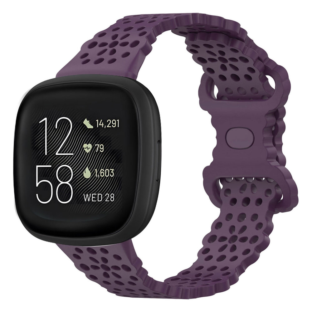 Strap-it® Strap-it Fitbit Versa 3 Silikonarmband mit Muster (Violet) Strap-it® Strap-it Fitbit Versa 3 Silikonarmband mit Muster (Violet)