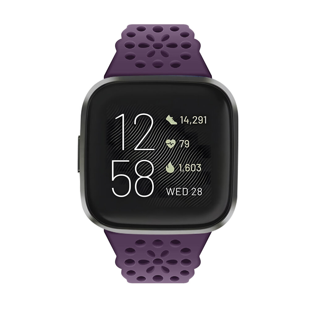 Strap-it® Strap-it Fitbit Versa 3 Silikonarmband mit Muster (Violet) Strap-it® Strap-it Fitbit Versa 3 Silikonarmband mit Muster (Violet)