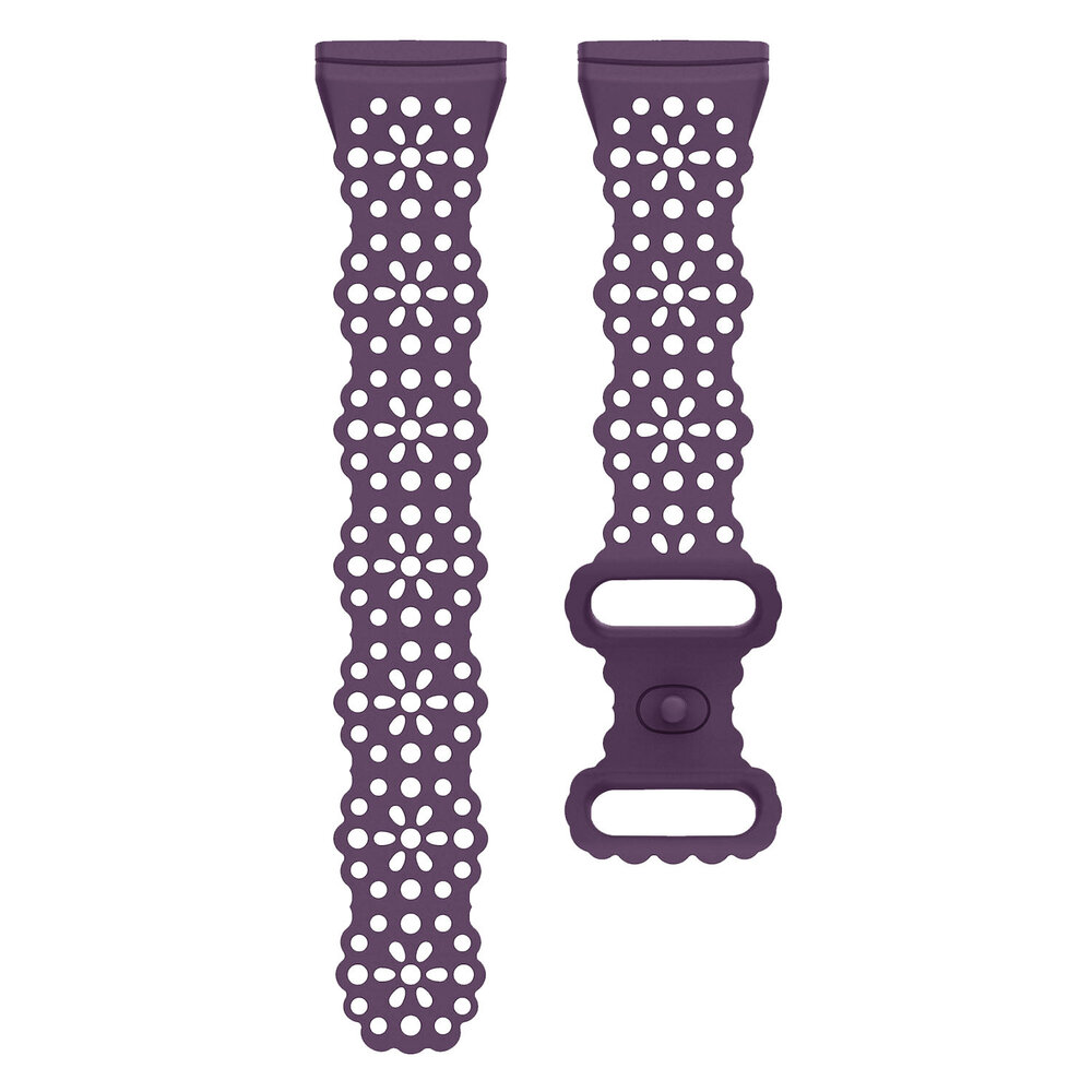 Strap-it® Strap-it Fitbit Versa 3 Silikonarmband mit Muster (Violet) Strap-it® Strap-it Fitbit Versa 3 Silikonarmband mit Muster (Violet)