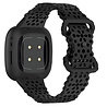 Strap-it® Strap-it Fitbit Versa 3 Silikonarmband mit Muster (Schwarz) Strap-it® Strap-it Fitbit Versa 3 Silikonarmband mit Muster (Schwarz)
