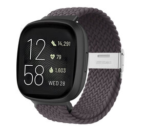 Strap-it® Fitbit Versa 3 verstellbares geflochtenes Armband (Grau) Strap-it® Fitbit Versa 3 verstellbares geflochtenes Armband (Grau)