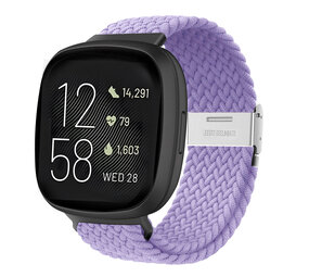 Strap-it® Fitbit Versa 3 verstellbares geflochtenes Armband (Lila) Strap-it® Fitbit Versa 3 verstellbares geflochtenes Armband (Lila)
