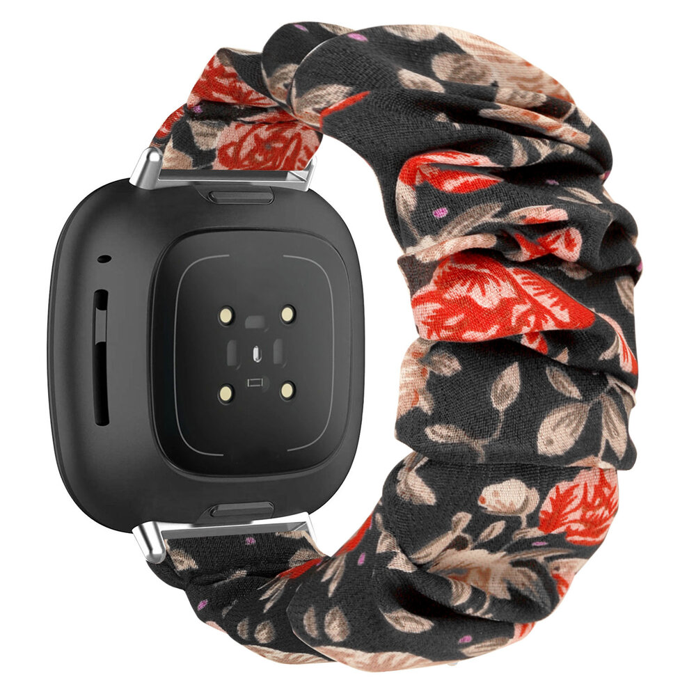 Strap-it® Strap-it Fitbit Versa 3 Scrunchie Armband (Blümen) Strap-it® Strap-it Fitbit Versa 3 Scrunchie Armband (Blümen)