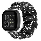 Strap-it® Strap-it Fitbit Versa 3 Scrunchie Armband (Schwarz Mix)