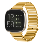 Strap-it® Strap-it Fitbit Versa 3 Stahl-Loop Armband (Gold)