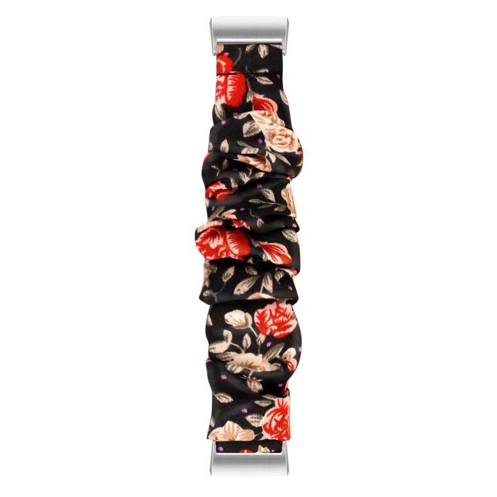 Strap-it® Strap-it Fitbit Charge 4 Scrunchie Armband (Blümen) Strap-it® Strap-it Fitbit Charge 4 Scrunchie Armband (Blümen)