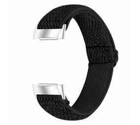 Strap-it® Fitbit Charge 4 elastisches Armband (Schwarz)