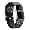Strap-it® Strap-it Black Flower Fitbit Charge 3 / 4 Armband Strap-it® Strap-it Black Flower Fitbit Charge 3 / 4 Armband