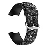 Strap-it® Strap-it Black Flower Fitbit Charge 3 / 4 Armband Strap-it® Strap-it Black Flower Fitbit Charge 3 / 4 Armband