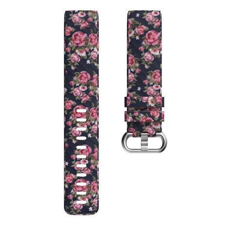 Strap-it® Strap-it Blue Rose Fitbit Charge 3 / 4 Armband Strap-it® Strap-it Blue Rose Fitbit Charge 3 / 4 Armband