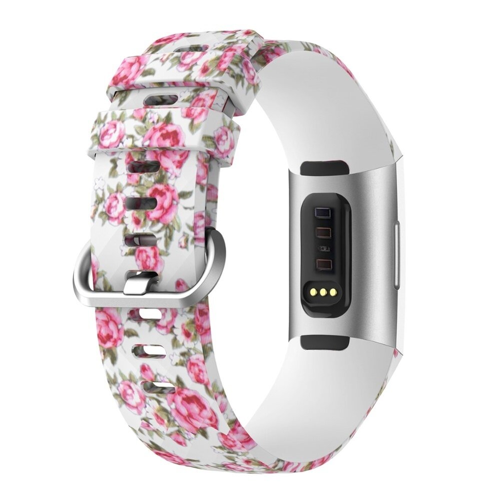 Strap-it® Strap-it White Rose Fitbit Charge 3 / 4 Armband