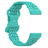 Strap-it® Strap-it Fitbit Sense Silikonarmband mit Muster (Aqua)