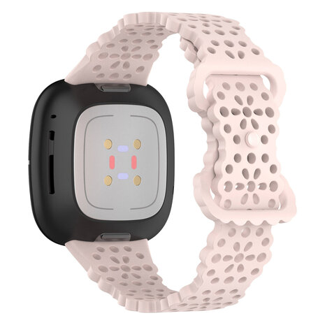 Strap-it® Strap-it Fitbit Sense Silikonarmband mit Muster (Hellrosa) Strap-it® Strap-it Fitbit Sense Silikonarmband mit Muster (Hellrosa)