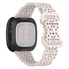 Strap-it® Strap-it Fitbit Sense Silikonarmband mit Muster (Rosa sand) Strap-it® Strap-it Fitbit Sense Silikonarmband mit Muster (Rosa sand)