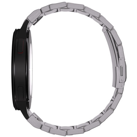 Strap-it® Strap-it Samsung Galaxy Watch 6 44mm 'One push' Luxus Titan Armband (Silber) Strap-it® Strap-it Samsung Galaxy Watch 6 44mm 'One push' Luxus Titan Armband (Silber)