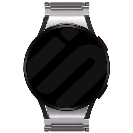 Strap-it® Strap-it Samsung Galaxy Watch 5 Pro 'One push' Luxus Titan Armband (Silber)