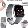 Strap-it® Strap-it Fitbit Versa / Versa 2 Armband Silikon (Grau) Strap-it® Strap-it Fitbit Versa / Versa 2 Armband Silikon (Grau)