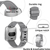Strap-it® Strap-it Fitbit Versa / Versa 2 Armband Silikon (Grau) Strap-it® Strap-it Fitbit Versa / Versa 2 Armband Silikon (Grau)