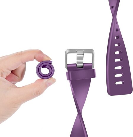 Strap-it® Strap-it Fitbit Versa / Versa 2 Armband Silikon (Dunkelviolett) Strap-it® Strap-it Fitbit Versa / Versa 2 Armband Silikon (Dunkelviolett)
