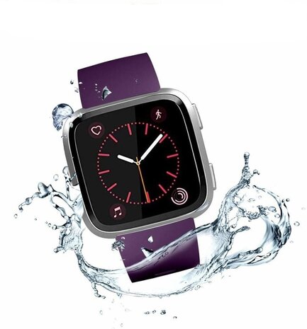 Strap-it® Strap-it Fitbit Versa / Versa 2 Armband Silikon (Dunkelviolett) Strap-it® Strap-it Fitbit Versa / Versa 2 Armband Silikon (Dunkelviolett)