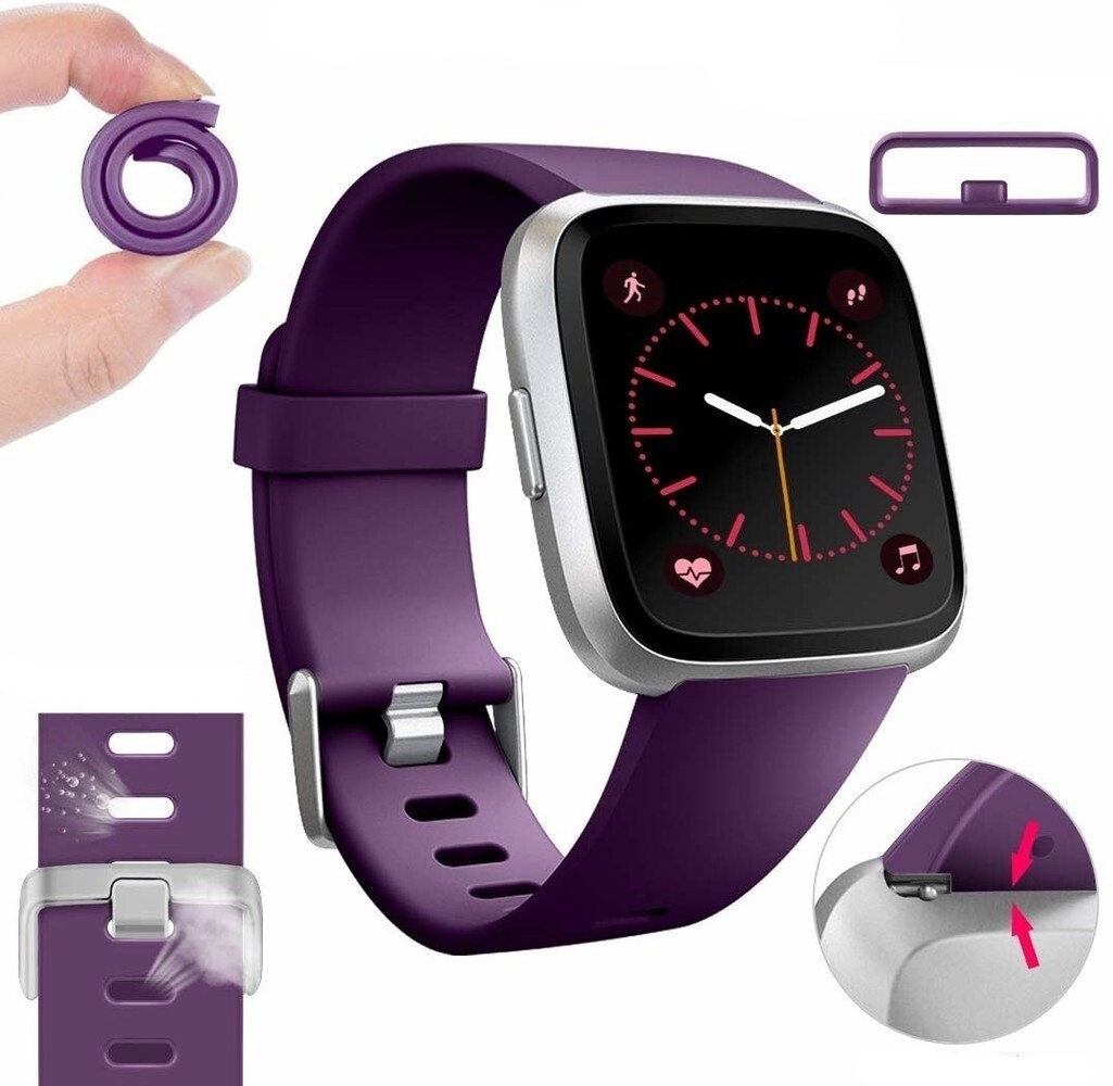 Strap-it® Strap-it Fitbit Versa / Versa 2 Armband Silikon (Dunkelviolett) Strap-it® Strap-it Fitbit Versa / Versa 2 Armband Silikon (Dunkelviolett)