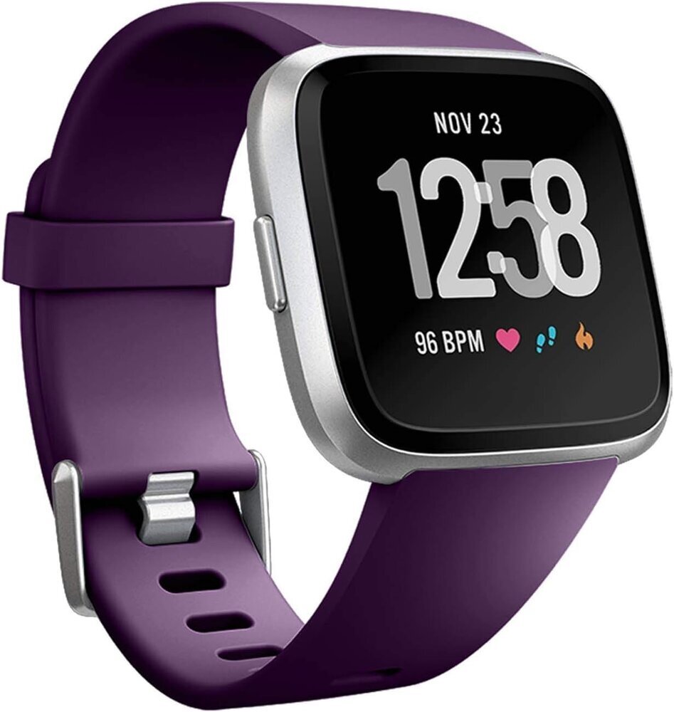 Strap-it® Strap-it Fitbit Versa / Versa 2 Armband Silikon (Dunkelviolett) Strap-it® Strap-it Fitbit Versa / Versa 2 Armband Silikon (Dunkelviolett)