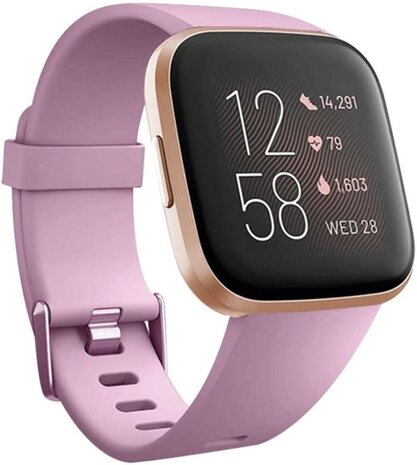 Strap-it® Strap-it Fitbit Versa / Versa 2 Armband Silikon (altes Pink)