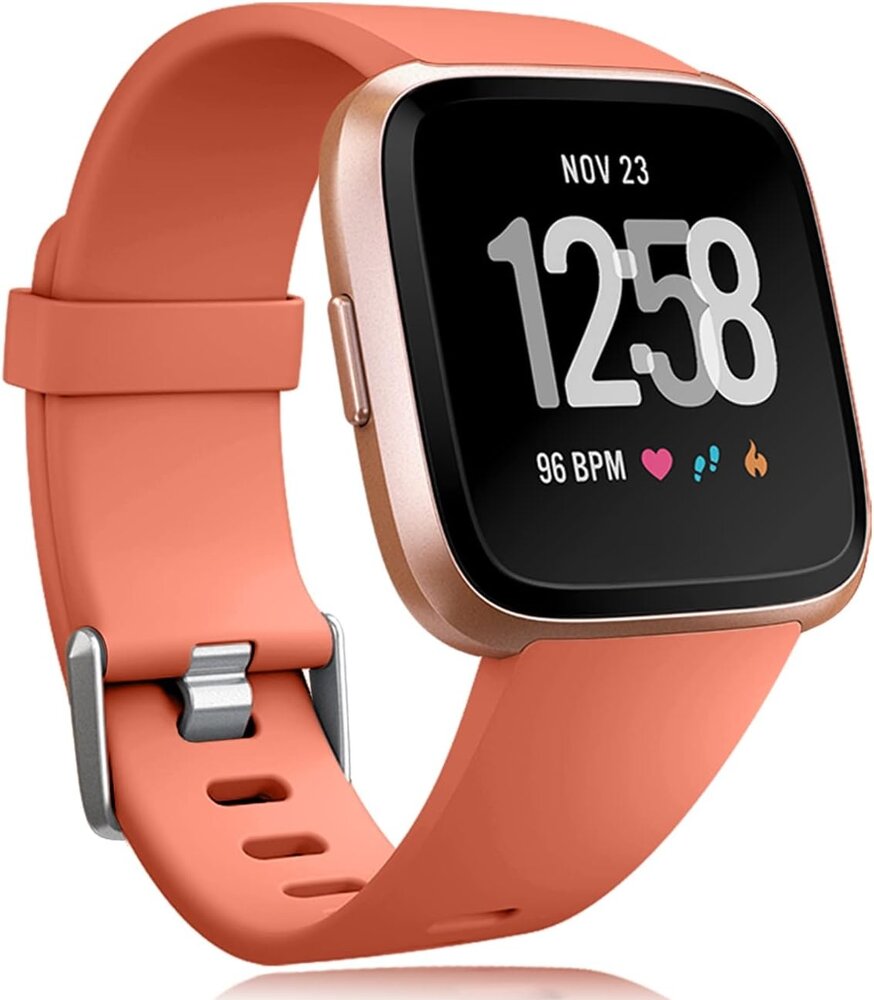 Strap-it® Strap-it Fitbit Versa / Versa 2 Armband Silikon (Grapefruit) Strap-it® Strap-it Fitbit Versa / Versa 2 Armband Silikon (Grapefruit)
