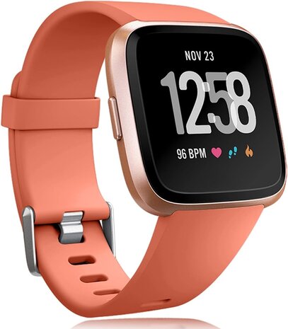 Strap-it® Strap-it Fitbit Versa / Versa 2 Armband Silikon (Grapefruit) Strap-it® Strap-it Fitbit Versa / Versa 2 Armband Silikon (Grapefruit)