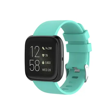Strap-it® Strap-it Fitbit Versa / Versa 2 Armband Silikon (Aqua)
