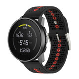 Strap-it® Suunto 9 Peak Pro Silikonarmband (Schwarz/Rot) Strap-it® Suunto 9 Peak Pro Silikonarmband (Schwarz/Rot)