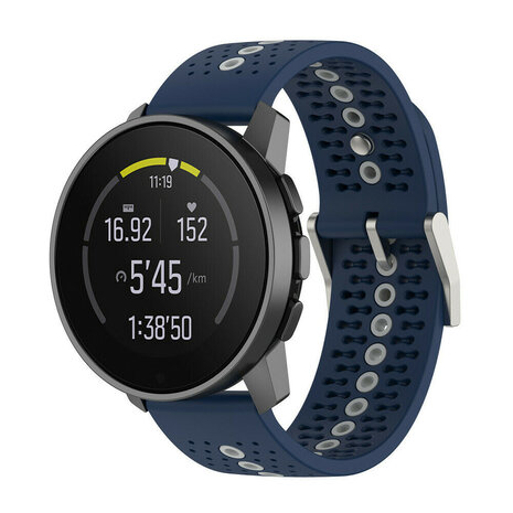 Strap-it® Strap-it Suunto 5 Peak Silikonarmband (Blau/Grau)