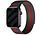 Strap-it Apple Watch Milanese Armband (Schwarz/Rot)