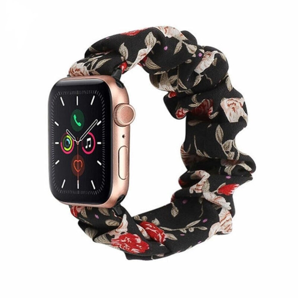 Strap-it® Strap-it Apple Watch Scrunchie Armband (Blumen)