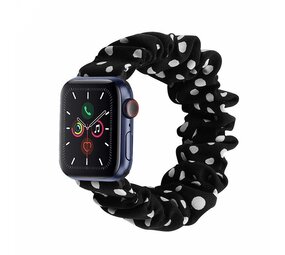 Strap-it® Apple Watch Scrunchie Armband (Schwarz mit Punkten) Strap-it® Apple Watch Scrunchie Armband (Schwarz mit Punkten)