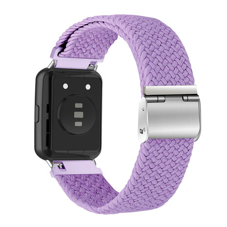 Strap-it® Strap-it Huawei Watch Fit 2 geflochtenes Armband (Lila)