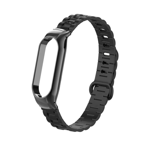 Strap-it® Strap-it Xiaomi Mi Band 7 TPU Armband mit Rahmen (Schwarz) Strap-it® Strap-it Xiaomi Mi Band 7 TPU Armband mit Rahmen (Schwarz)